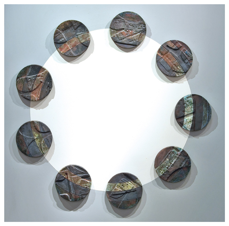 '9-MOONS-ECLIPSE'-RAKU,-WALL-ART-W&amp;D-