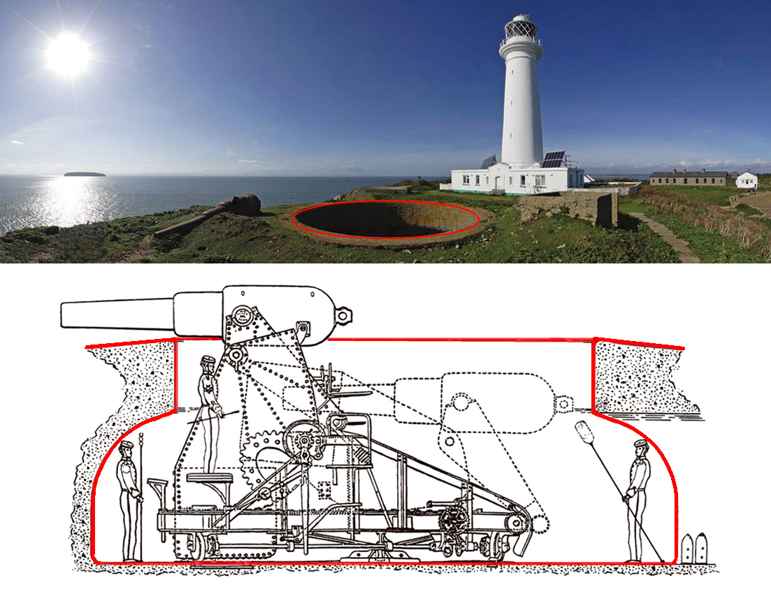 Montcrieff_Gun_as_installed_on_Flat_Holm_island-2-W&amp;D-